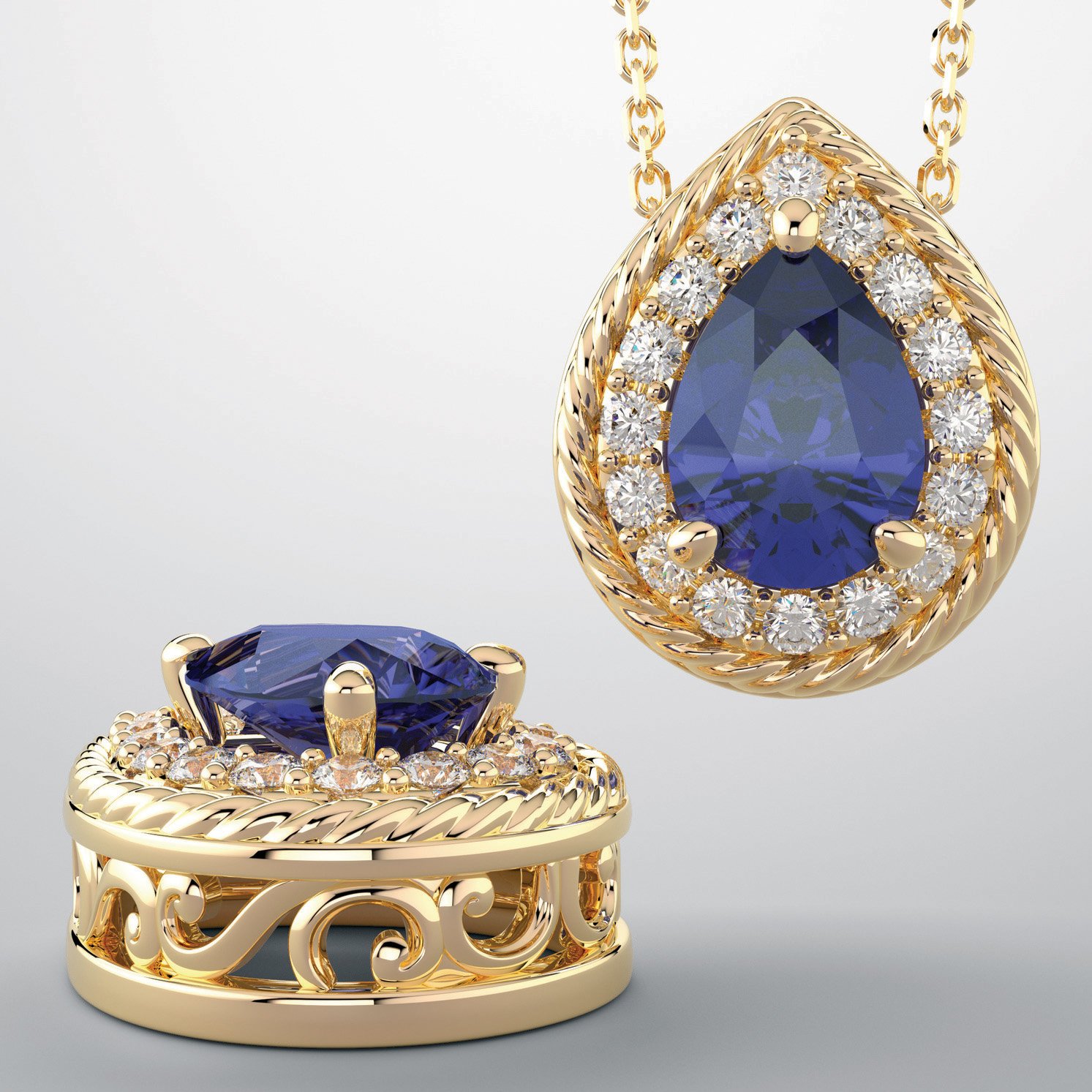 Rings from our vendor, set in our shop using our customer's gemstones
